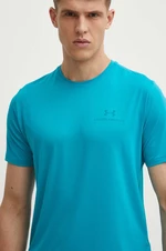Tréningové tričko Under Armour Rush Energy tyrkysová farba, jednofarebné