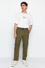 Trendyol Khaki Jogger Fit Volné Parachute Kalhoty