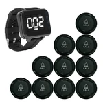 Wireless Pager Waiter Call System 10 Restaurant Bell Button 1 Wrist Watch Hour