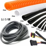 1/3/6M Color Insulated Corrugated Pipe Wire Hose Threading Hose Plastic Pipe Auto Car Harness Casing Protective Sleeve