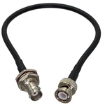 1pcs RG58 BNC Male Plug to BNC Female Jack Bulkhead Nut RF Coaxial Connector Pigtail Jumper Cable New 6inch~5M