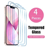 4PCS Tempered Glass for iPhone 14 13 12 11 Pro XR X XS Max Screen Protector on for iPhone 14 Pro Max Mini 7 8 6 6S 14 Plus