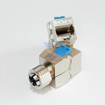 50pcs Alloy shielded CAT8 180 degree FTP Keystone Jack screw Style shielded RJ45 10G Tool-free CAT7/8/6A General Module
