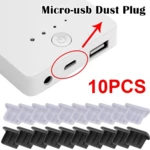 10pcs Micro USB Dust Plug Silicone Universal Android Charging Port Dust Plug Protector Cover for Xiaomi Samsung Dustproof Caps