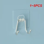 1~5PCS Single Hook Simple No Punch Small Size Strong Load-bearing Self Adhesive Household Gadgets Multi-functional Hook