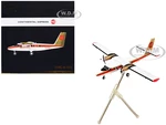 De Havilland DHC-6-300 Commercial Aircraft "Continental Express" White with Red Stripes and Gold Tail "Gemini 200" Series 1/200 Diecast Model Airplan