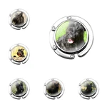 Foldable Purse Hook for Women's Table Handbag Storage Folding Decor Table Hook Gift Fashion Creative Scottish Terrier Dog Puppy