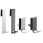 Single Double Side Bathroom Shower Door Hook Over Glass Rack Towel Drilling Shower Holder Hanger Free Towel Door Steel Stai R5I6
