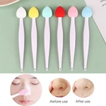 1Pc Beauty Skin Care Wash Face Silicone Brush Exfoliating Nose Clean Blackhead Removal Brushes Tools