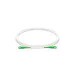 White Fiber Optic Patch Cord SC APC Cable LSZH Jacket G.657 Jumper Simplex SM specially designed for FTTH application