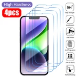 4PCS Tempered Glass For iPhone 14 13 12 11 Pro Max Mini Screen Protector for iPhone 14 Plus XS XR X 8 7 6S SE HD Film Glass