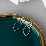 925 Sterling Silver Irregular Figure Eight Earrings for Women Korean Earrings Sterling Silver 925 Silver Stud Earrings