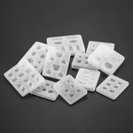 A variety of heart-shaped round oval rectangular silicone stud molds Mixed jewelry epoxy resin molds DIY jewelry making tools
