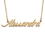 Alessandra Custom Name Necklace Customized Pendant Choker Personalized Jewelry Gift for Women Girls Friend Christmas Present