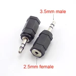 1pcs Stereo Jack Male Plug 3.5mm To Female Plug 2.5mm Converter For Audio PC Phone Headphone Earphone Adapter Cable Jack