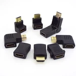 90 180 270 360 Degree Micro HDMI-compatible Connector Adapter Male Female Converter Coupler For PC Laptop TV DVD LCD Display