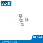 AXK 10pcs Low noisy R1-5zz R1-5Z R1-5-ZZ 2.38X7.938X3.571 Deep groove ball bearing micro miniature small bearing motor bearing