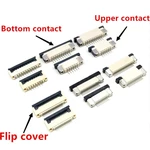 10PCS FPC Connector Socket FFC 0.5MM Clamshell Bottom Contact Type Flip Cover/Uppe 4P-60P