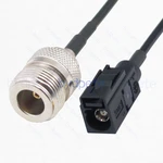 Fakra-A to N Female Black 9005 RG174 Cable For Car GPS Antenna Wire WIFI Coax Jumper Pigtail Antenna Extension RF Coaxial Cable