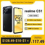 World Premiere realme C51 4G Moblie Phone NFC 33W 6.74” 90Hz large Display 5000mAh Massive Battery 50MP AI Camera Smartphones