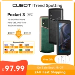 Cubot Pocket 3, 4.5-Inch Mini Smartphone, Helio G85,Octa-Core, NFC, 4GB RAM, 64GB ROM, 3000mAh, 20MP Camera, Dual SIM 4G Phone