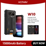 HOTWAV W10 Smartphone 6.53'' HD+ 4GB 32GB 15000mAh Large Battery Android 12 Mobile Phone 13 MP Camera Rugged Cellphone