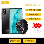 Cubot P50 Android Smartphone 6GB RAM 128GB ROM Smart Phone 4200mAh 6.217 inch NFC Cellphones 20MP Camera Mobile Phones celular