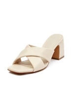 Orsay Cream Women's Heeled Slippers - Women's