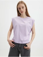 Světle fialové dámské basic tričko VERO MODA Panna - Dámské