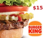 Burger King $15 Gift Card US