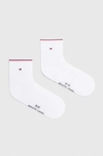 Ponožky Tommy Hilfiger 2-pak dámske, biela farba, 701227442