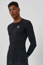 Tréningové tričko s dlhým rukávom Under Armour čierna farba, jednofarebný, 1361524