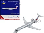 Bombardier CRJ700 Commercial Aircraft "American Airlines - American Eagle" Silver with Striped Tail 1/400 Diecast Model Airplane by GeminiJets
