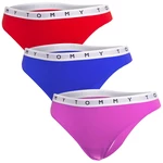 Sada tří dámských tang v červené, modré a růžové barvě Tommy Hilfiger Underwear