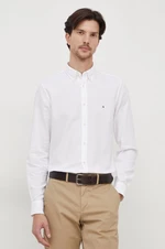 Košile Tommy Hilfiger bílá barva, slim, s límečkem button-down, MW0MW33782