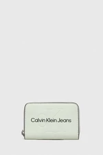 Peněženka Calvin Klein Jeans zelená barva, K60K607229