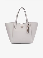 Light grey women's handbag Guess Iwona - Women