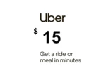 Uber $15 US Gift Card