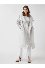 Koton Hooded Trench Coat With Pocket