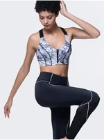 White-Black Patterned Sports Bra DORINA Davis - Women