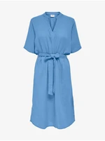 Blue Dress with Tie JDY Theis - Women