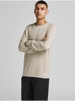 Cream men's basic sweater Jack & Jones Ehill - Men's