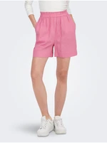 Pink women's linen shorts ONLY Tokyo - Women