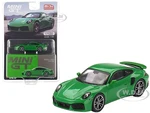 Porsche 911 Turbo S Python Green Limited Edition to 3000 pieces Worldwide 1/64 Diecast Model Car by True Scale Miniatures