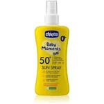 Chicco Baby Moments Sun opaľovací sprej pre deti SPF 50+ 0 m+ 150 ml