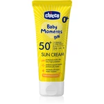 Chicco Baby Moments Sun krém na opalování SPF 50+ pro děti od narození 75 ml