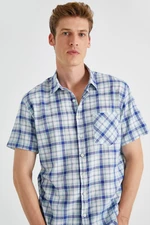 Koton Men's Green Checkered Shirt