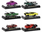 "Auto Meets" Set of 6 Cars IN DISPLAY CASES Release 67 Limited Edition 1/64 Diecast Model Cars by M2 Machines