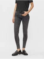 Dark Grey Skinny Fit Jeans Pieces Delly - Women