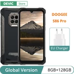 Global Version DOOGEE S86 Pro 8500mAh Super Battery 8GB 128GB ROM Infrared Forehead Thermometer Smartphone Helio P60 Octa Core